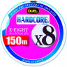 Плетеный шнур YO-ZURI DUEL PE HARDCORE X8 150m MilkyBlue #1.2 (0.191mm) 12.0kg H3297-MB